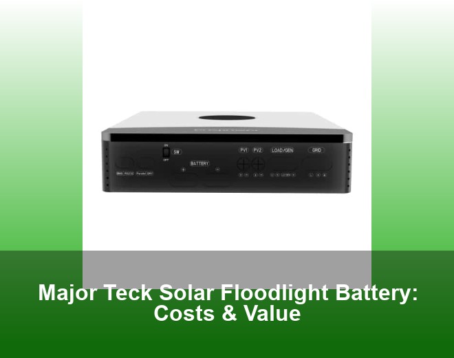 Major Teck Solar Floodlight Battery: Costs & Value